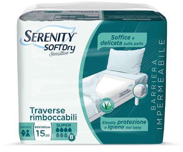 SERENITY TRAVERSA SD SENSIIVE SUPER 80X180 CM 15 PEZZI - Farmacianuova.eu