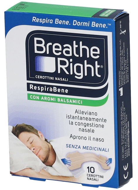 CEROTTI NASALI BREATH RIGHT BALSAMICI 10 PEZZI - Farmacianuova.eu