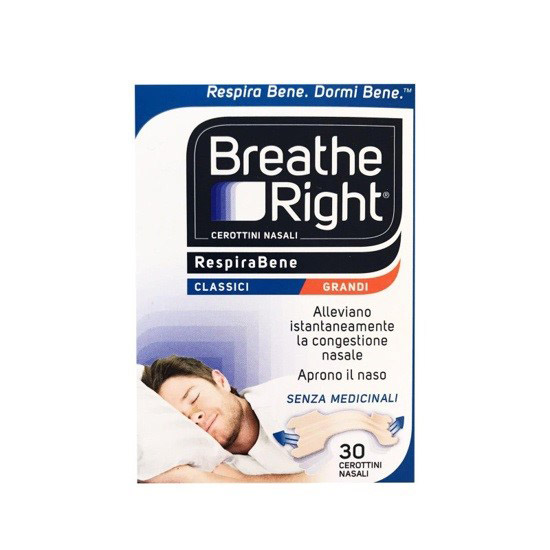CEROTTI NASALI BREATHE RIGHT CLASSICI GRANDI 30 PEZZI - Farmacianuova.eu