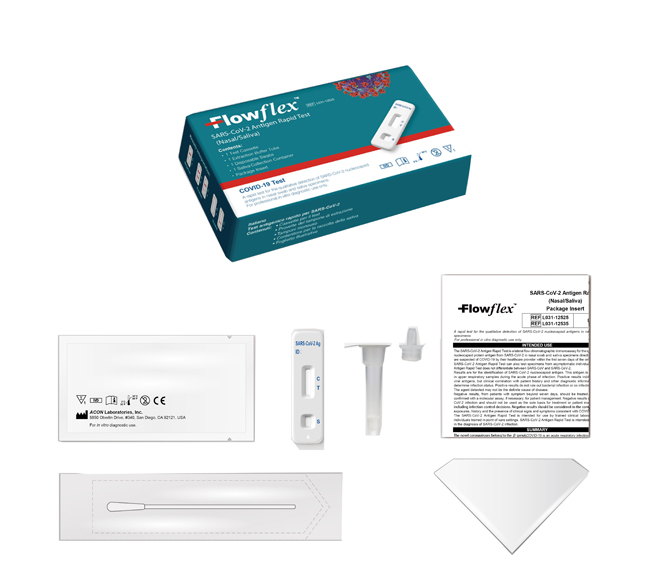 TEST ANTIGENICO RAPIDO COVID-19 FLOWFLEX DETERMINAZIONE QUALITATIVA ANTIGENI SARS-COV-2 IN TAMPONI NASALI/SALIVA MEDIANTE IMMUNOCROMATOGRAFIA USO PROFESSIONALE - Farmacianuova.eu