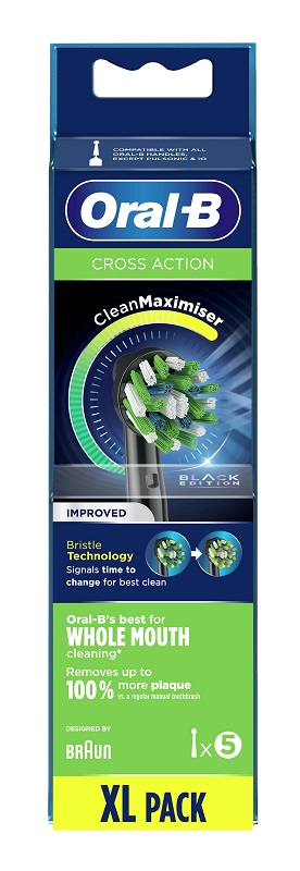 ORALB CROSS ACTION BLACK EB50 TESTINE PER SPAZZOLINO ELETTRICO 5 PEZZI - Farmacianuova.eu