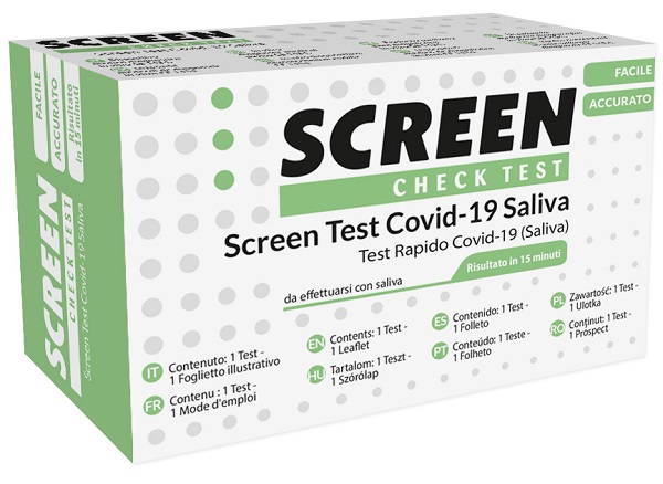 SCREEN TEST ANTIGENICO RAPIDO AUTODIAGNOSTICO COVID-19 SARS-COV-2 CAMPIONI SALIVARI SELFTEST COVID SALIVA SCREEN - Farmacianuova.eu