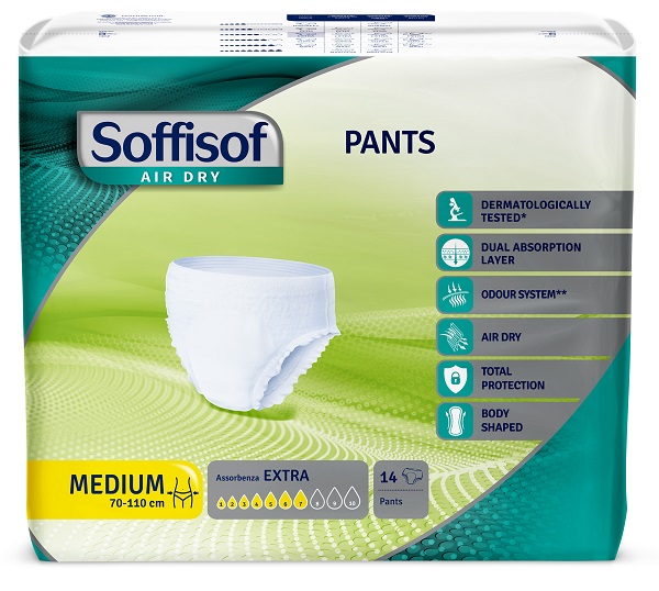 PANNOLONE SOFFISOF AIR DRY PANTS EXTRA M 14 PEZZI - Farmacianuova.eu