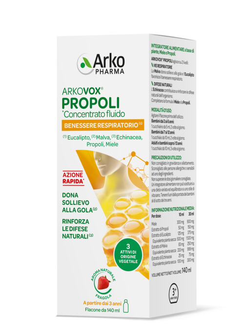 ARKOVOX PROPOLI CONCENTRATO FLUIDO 140 ML - Farmacianuova.eu