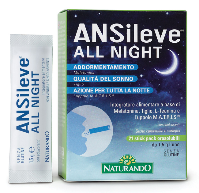 ANSILEVE ALL NIGHT 21 STICK PACK OROSOLUBILI - Farmacianuova.eu