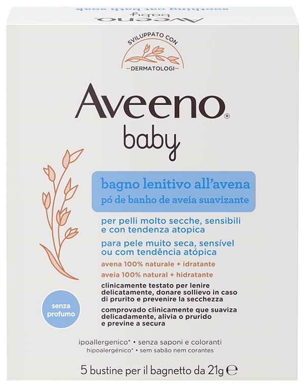 AVEENO BABY COLLOIDAL POLVERE BAGNO 5 X 21 G - Farmacianuova.eu