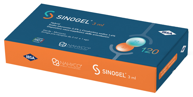 SIRINGA INTRA-ARTICOLARE SINOGEL 2,4% ACIDO IALURONICO + 1,6% CONDROITINA SODICA 3ML + 1 AGO - Farmacianuova.eu