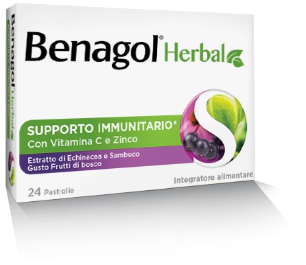BENAGOL HERBAL FRUTTI DI BOSCO 24 PASTIGLIE - Farmacianuova.eu