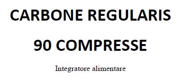 CARBONE REGULARIS 90 COMPRESSE - Farmacianuova.eu