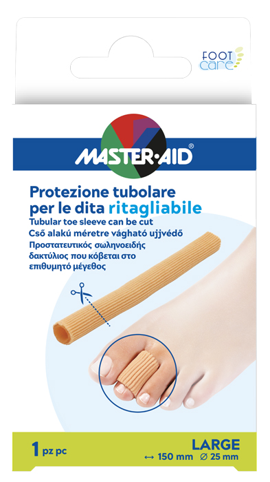 PROTEZIONE TUBOLARE MASTER-AID FOOTCARE RITAGLIABILE 15 CM 25 MM LARGE C8 - Farmacianuova.eu