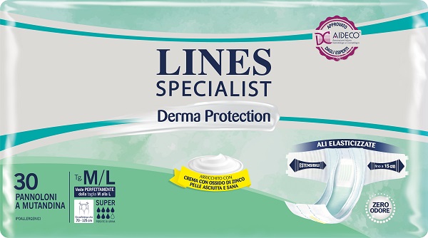 PANNOLONE A MUTANDINA LINES SPECIALIST DERMA SUPER M/L 30 PEZZI - Farmacianuova.eu