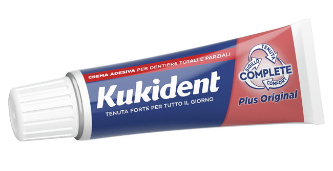 KUKIDENT PLUS ORIGINAL CREMA ADESIVA DENTIERE 40 G - Farmacianuova.eu