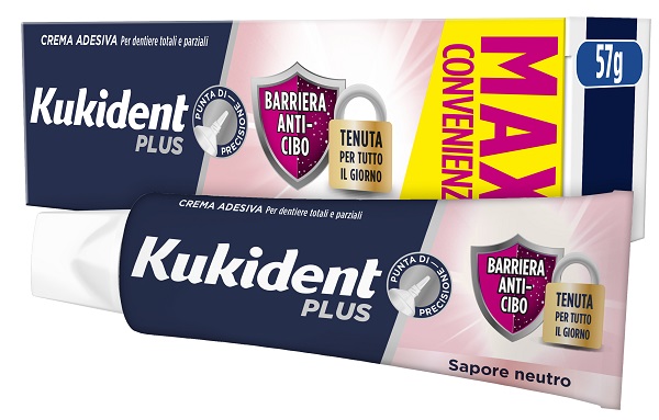 KUKIDENT PLUS BARRIERA ANTI-CIBO NEUTRO CREMA ADESIVA DENTIERE 57 G - Farmacianuova.eu