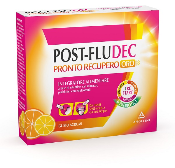 POSTFLUDEC AGRUMI PRONTO RECUPERO ORO 12 BUSTINE - Farmacianuova.eu