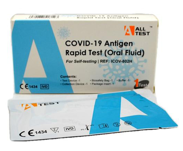 TEST ANTIGENICO RAPIDO COVID-19 ALLTEST AUTODIAGNOSTICO DETERMINAZIONE QUALITATIVA ANTIGENI SARS-COV-2 IN CAMPIONI SALIVARI MEDIANTE IMMUNOCROMATOGRAFIA - Farmacianuova.eu
