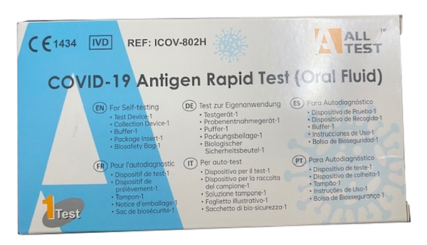 TEST ANTIGENICO RAPIDO COVID-19 ALLTEST AUTODIAGNOSTICO DETERMINAZIONE QUALITATIVA ANTIGENI SARS-COV-2 IN CAMPIONI SALIVARI MEDIANTE IMMUNOCROMATOGRAFIA - Farmacianuova.eu