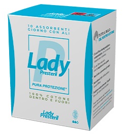 LADY PRESTERIL ASSORBENTI GIORNO CON ALI RIPIEGATI BIODEGRADABILI 10 PEZZI - Farmacianuova.eu