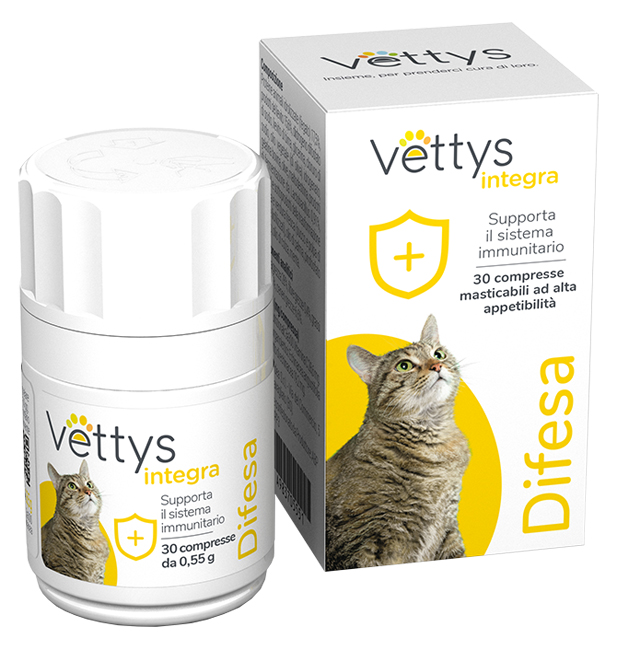 VETTYS INTEGRA DIFESA GATTO 30 COMPRESSE MASTICABILI - Farmacianuova.eu