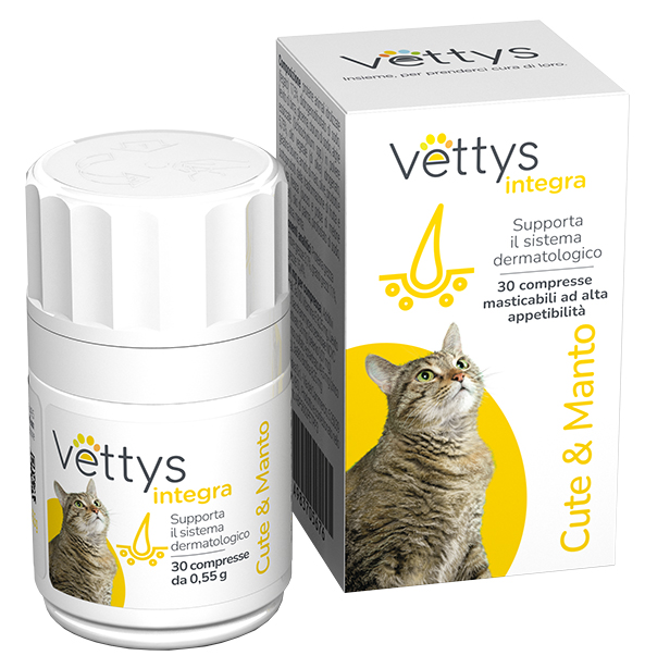 VETTYS INTEGRA CUTE&MANTO GATTO 30 COMPRESSE MASTICABILI - Farmacianuova.eu