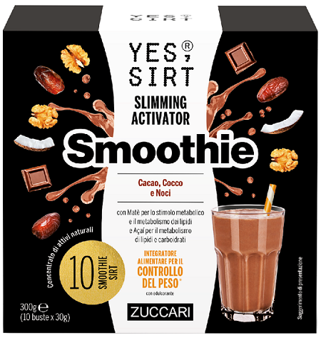 YES SIRT SMOOTHIE CACAO COCCO NOCI 10 PEZZI X 30 G - Farmacianuova.eu