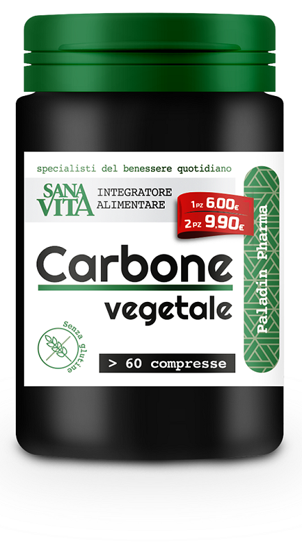 SANAVITA CARBONE VEGETALE 60 COMPRESSE - Farmacianuova.eu