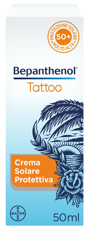 BEPANTHENOL TATTOO CREMA SOLARE PROTETTIVA SPF50+ 50 ML - Farmacianuova.eu