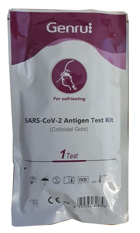 TEST ANTIGENICO RAPIDO COVID-19 GENRUI AUTODIAGNOSTICO DETERMINAZIONE QUALITATIVA ANTIGENI SARS-COV-2 IN TAMPONI NASALI MEDIANTE IMMUNOCROMATOGRAFIA - Farmacianuova.eu