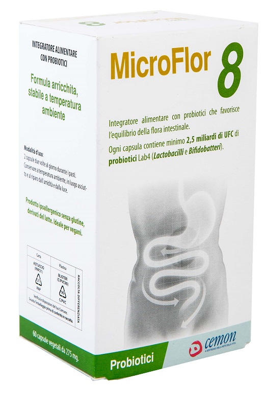 MICROFLOR 8 60 CAPSULE VEGETALI NO FRIGO - Farmacianuova.eu
