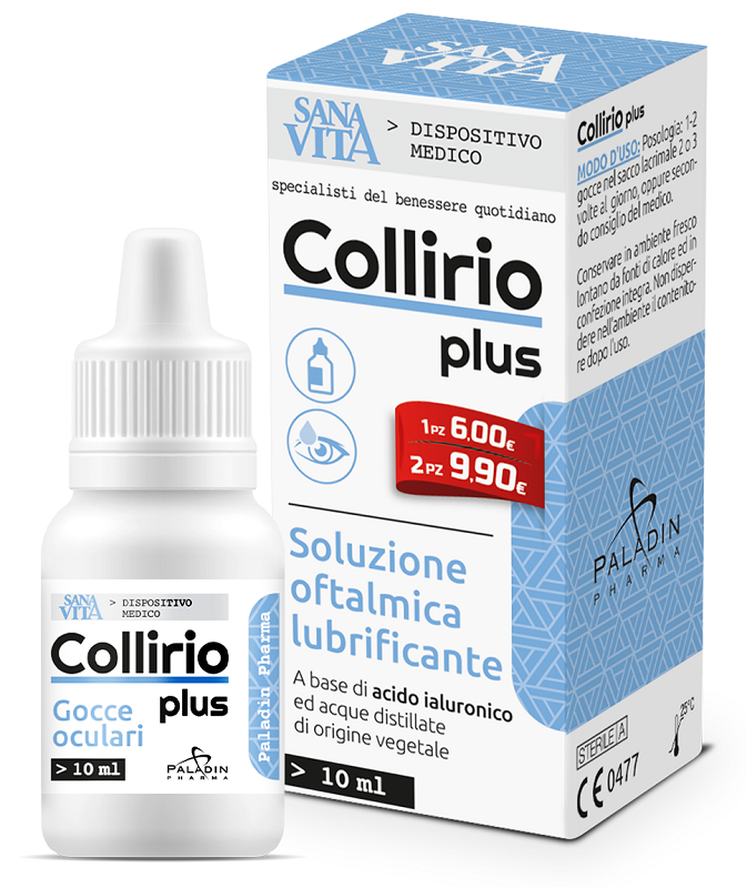 GOCCE OCULARI SANAVITA COLLIRIO PLUS 10 ML - Farmacianuova.eu