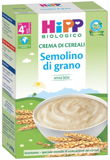 HIPP BIO CREMA CEREALI SEMOLINO DI GRANO 200 G - Farmacianuova.eu