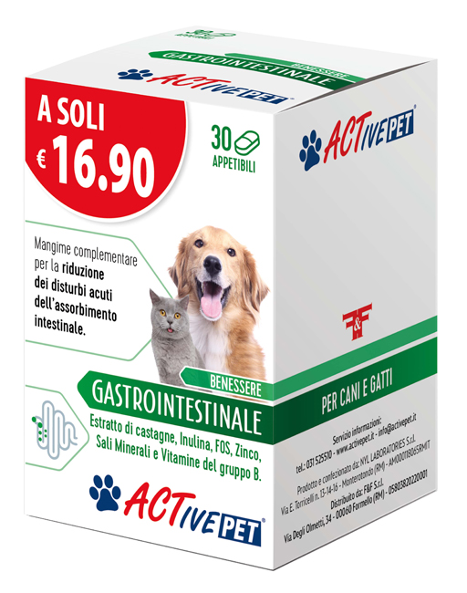ACTIVE PET GASTROINTESTINALE 30 COMPRESSE - Farmacianuova.eu