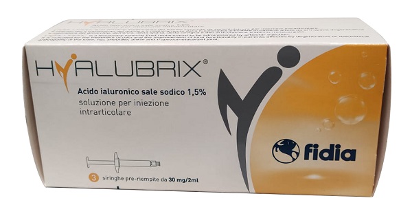 SIRINGA INTRA-ARTICOLARE HYALUBRIX ACIDO IALURONICO 1,5% 30 MG 2 ML 3 PEZZI NO ETO - Farmacianuova.eu