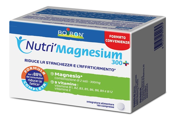 NUTRI'MAGNESIUM 300+ 160 COMPRESSE DA 500 MG SENZA GLUTINE NATURALMENTE PRIVO DI LATTOSIO - Farmacianuova.eu