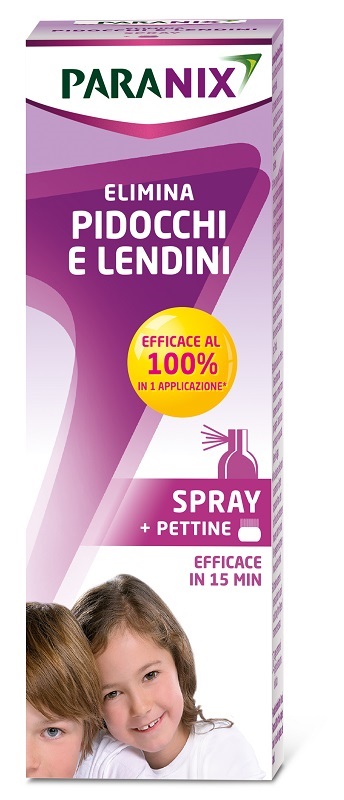 PARANIX SPRAY TRATTAMENTO ANTIPEDICULOSI 100 ML + PETTINE REGOLAMENTO MDR - Farmacianuova.eu
