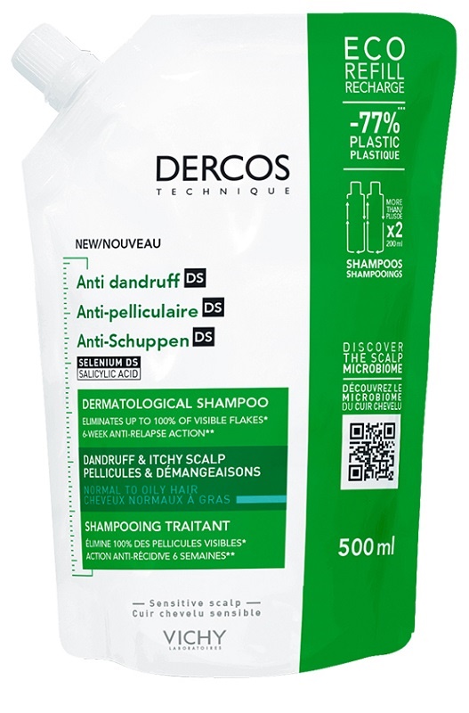 DERCOS ECO RICARICA SHAMPOO ANTI FORFORA 500 ML - Farmacianuova.eu