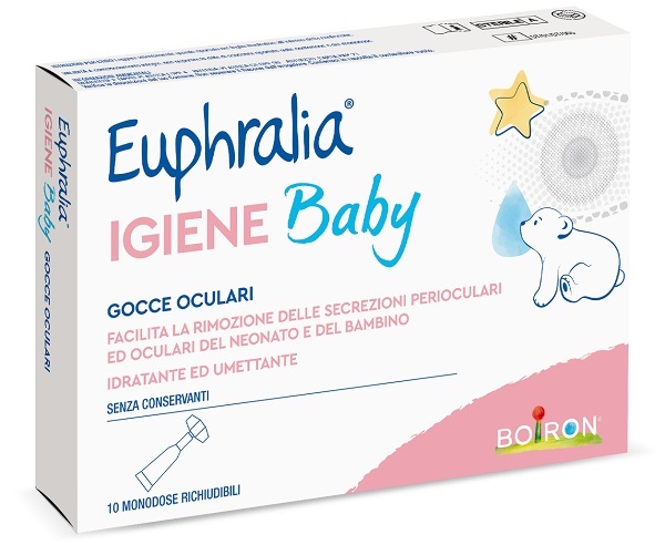 GOCCE OCULARI EUPHRALIA IGIENE BABY 10 MONODOSE RICHIUDIBILI X 0,5 ML - Farmacianuova.eu