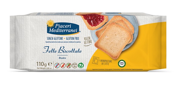 PIACERI MEDITERRANEI FETTE BISCOTTATE 110 G - Farmacianuova.eu