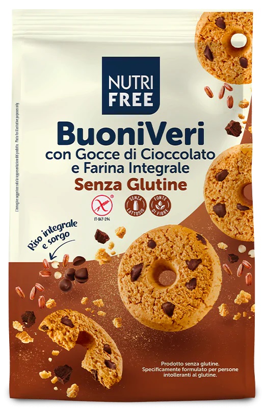 NUTRIFREE BUONI VERI CON GOCCE DI CIOCCOLATO 250 G - Farmacianuova.eu