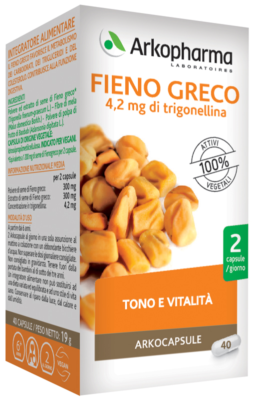 ARKOCAPSULE FIENO GRECO 40 CAPSULE - Farmacianuova.eu