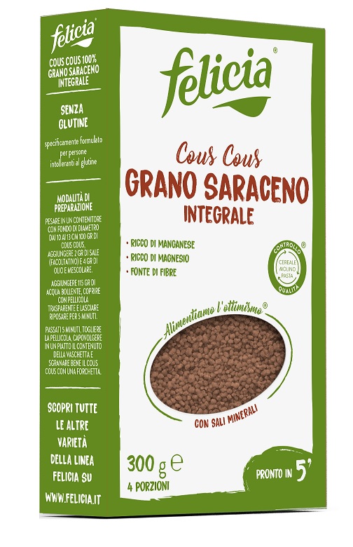 FELICIA COUS COUS GRANO SARACENO INTEGRALE 300 G - Farmacianuova.eu