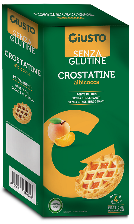 GIUSTO SENZA GLUTINE CROSTATINA ALBICOCCA 4 PEZZI DA 45 G - Farmacianuova.eu