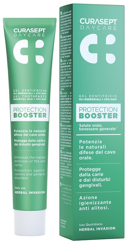 CURASEPT DAYCARE DENTIFRICIO PROTECTION BOOSTER HERBAL INVASION 75 ML - Farmacianuova.eu