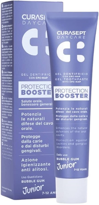 CURASEPT DAYCARE DENTIFRICIO PROTECTION BOOSTER JUNIOR 50 ML - Farmacianuova.eu