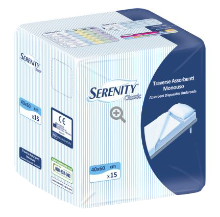TRAVERSA SERENITY CLASSIC SUPER 40X60 CM 30 PEZZI - Farmacianuova.eu