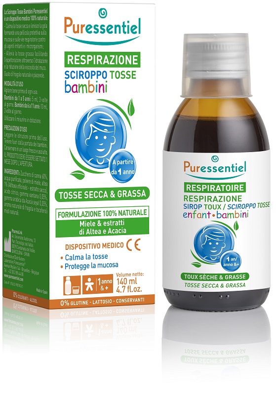 PURESSENTIEL SCIROPPO TOSSE BAMBINI 140 ML - Farmacianuova.eu