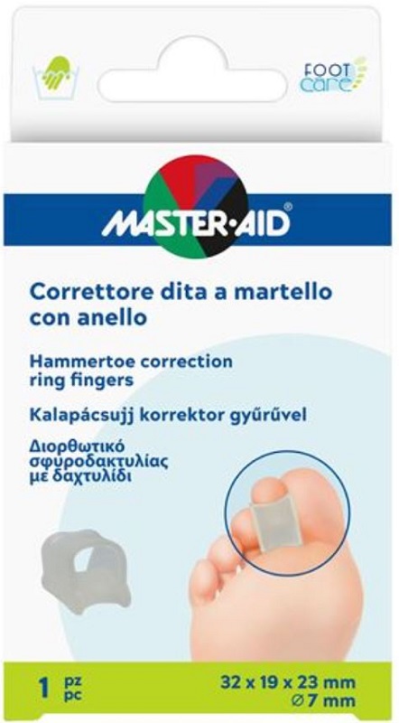 CORRETTORE DITA A MARTELLO MASTER-AID FOOTCARE CON ANELLO 1 PEZZO C14 - Farmacianuova.eu