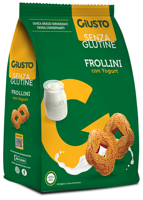 GIUSTO SENZA GLUTINE FROLLINI YOGURT 250 G - Farmacianuova.eu
