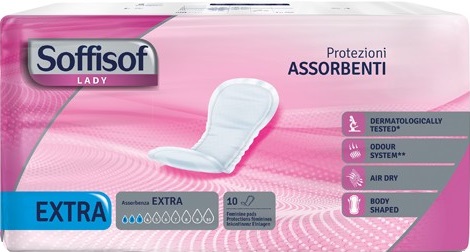 PANNOLONE PER INCONTINENZA SAGOMATO SOFFISOF LADY EXTRA 10 PEZZI - Farmacianuova.eu