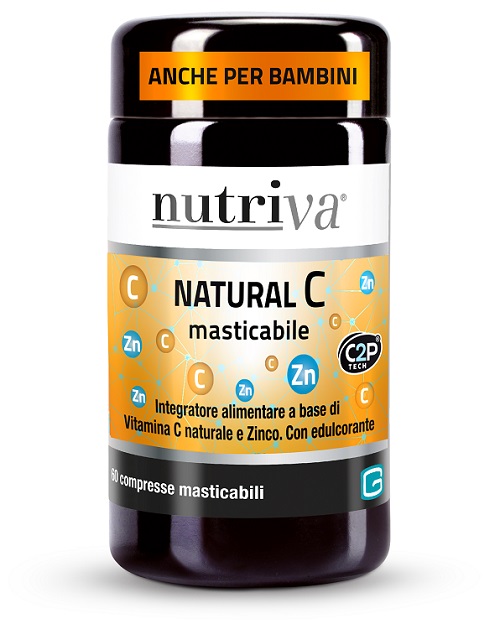 NUTRIVA NATURAL C 60 COMPRESSE MASTICABILI - Farmacianuova.eu