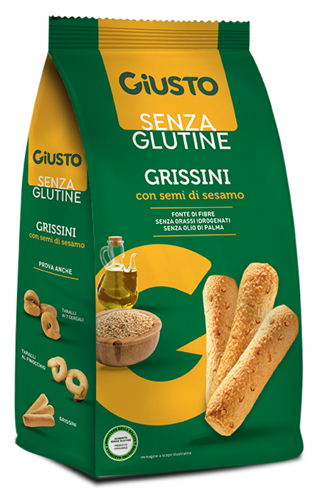 GIUSTO SENZA GLUTINE GRISSINI AL SESAMO 150 G - Farmacianuova.eu